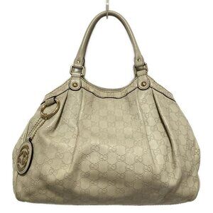 GUCCI Sukey  Beige Leather - Tote Bag 386-082925